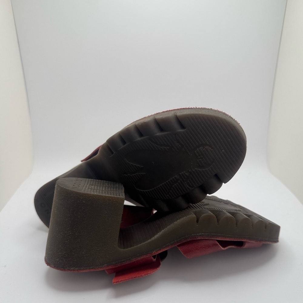 Fly London Red Leather Platform Clog Sandals – Size 36 - Picture 15 of 15